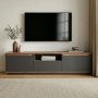 HANAH HOME TV polica Sentinel Anthracite Atlantic Pine - slika 2