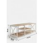 HANAH HOME TV polica TV Unit Shelf White - slika 4