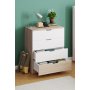 HANAH HOME Komoda Lento Sonomo Oak White - slika 2