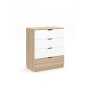 HANAH HOME Komoda Lento Sonomo Oak White - slika 3