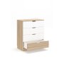 HANAH HOME Komoda Lento Sonomo Oak White - slika 4