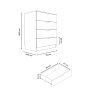 HANAH HOME Komoda Lento White - slika 5