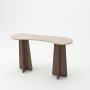 HANAH HOME Polica Zen Travertine Walnut - slika 4