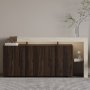 HANAH HOME Konzola Beliz Travertine Walnut - slika 1