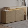 HANAH HOME Konzola Beliz Travertine Warm Oak - slika 2
