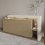 HANAH HOME Konzola Beliz Travertine Warm Oak - slika 5