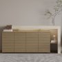 HANAH HOME Konzola Beliz Travertine Warm Oak - slika 1
