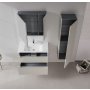 HANAH HOME Kupatilski ormarić sa umivaonikom i ogledalom (2 komada) Messina 85 v2 417 - slika 2