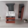 HANAH HOME Kupatilski ormarić sa umivaonikom i ogledalom (2 komada) Messina 85 v2 418 - slika 2