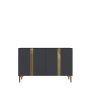 HANAH HOME Konzola Anka 120 Anthracite Gold - slika 5