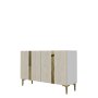 HANAH HOME Konzola Anka 120 White Travertine Gold - slika 4