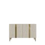 HANAH HOME Konzola Anka 120 White Travertine Gold - slika 5
