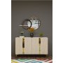 HANAH HOME Konzola Anka 120 White Travertine Gold - slika 1