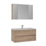 HANAH HOME Kupatilski ormarić sa umivaonikom i ogledalom (2 komada) Side 100 v3 631 - slika 3