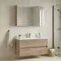 HANAH HOME Kupatilski ormarić sa umivaonikom i ogledalom (2 komada) Side 100 v3 631 - slika 1