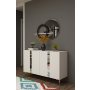 HANAH HOME Konzola Anka 120 White Silver - slika 2