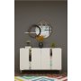 HANAH HOME Konzola Anka 120 White Silver - slika 1
