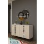 HANAH HOME Konzola Anka 120 White Travertine Silver - slika 2