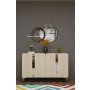 HANAH HOME Konzola Anka 120 White Travertine Silver - slika 1