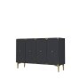 HANAH HOME Konzola Alfa 120 Anthracite Gold - slika 4