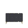 HANAH HOME Konzola Alfa 120 Anthracite Gold - slika 5