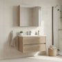 HANAH HOME Kupatilski ormarić sa umivaonikom i ogledalom (2 komada) Side 85 v2 800 - slika 1