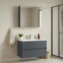 HANAH HOME Kupatilski ormarić sa umivaonikom i ogledalom (2 komada) Side 85 v2 807 - slika 1