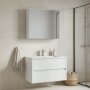 HANAH HOME Kupatilski ormarić sa umivaonikom i ogledalom (2 komada) Side 85 v2 810 - slika 1