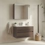 HANAH HOME Kupatilski ormarić sa umivaonikom i ogledalom (2 komada) Side 85 v2 798 - slika 1