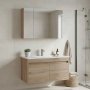 HANAH HOME Kupatilski ormarić sa umivaonikom i ogledalom (2 komada) Side 100 v3 635 - slika 1
