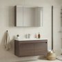 HANAH HOME Kupatilski ormarić sa umivaonikom i ogledalom (2 komada) Side 100 v3 638 - slika 1
