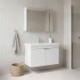 HANAH HOME Kupatilski ormarić sa umivaonikom i ogledalom (2 komada) Desna 80 948 - slika 1