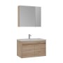 HANAH HOME Kupatilski ormarić sa umivaonikom i ogledalom (2 komada) Side 85 v2 724 - slika 3