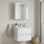 HANAH HOME Kupatilski ormarić sa umivaonikom i ogledalom (2 komada) Side 65 v2 787 - slika 1