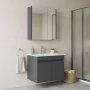 HANAH HOME Kupatilski ormarić sa umivaonikom i ogledalom (2 komada) Arno 65 775 - slika 1