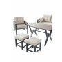 HANAH HOME Baštenske garniture Lilyum 3+1+1+2 Cream - slika 3