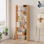 HANAH HOME Polica za knjige Palermo Natural Anthracite - slika 3