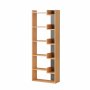 HANAH HOME Polica za knjige Palermo Natural Anthracite - slika 4
