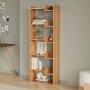 HANAH HOME Polica za knjige Palermo Natural Anthracite - slika 1