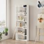 HANAH HOME Polica za knjige Palermo White Anthracite - slika 3