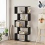 HANAH HOME Polica za knjige Santorini Black - slika 3