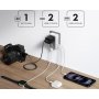 ANKER Nano 20W putni zidni punjač 5-portova (2x USB-A, 2x USB-C, utičnica EU na US, UK, AU i EU), beli - slika 4