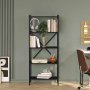 HANAH HOME Polica za knjige London Black - slika 2