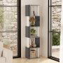 HANAH HOME Polica za knjige Milan Anthracite White - slika 1