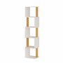 HANAH HOME Polica za knjige Milan White Natural - slika 4