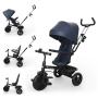 KINDERKRAFT TRICIKL ASTON 2 PLUS NAVY BLUE - slika 1
