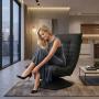 ModernHome Okretna podesiva fotelja, crna - slika 2