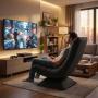 ModernHome Okretna podesiva fotelja, crna - slika 4