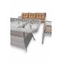 HANAH HOME Baštenska garnitura Hisar 3+1+1 Beige White - slika 4