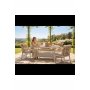 HANAH HOME Baštenska garnitura Hisar 3+1+1 Beige White - slika 1